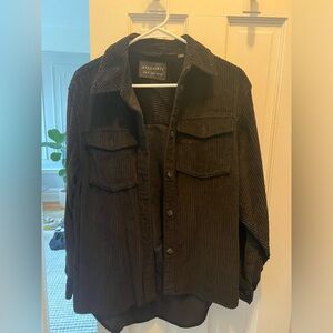 Allsaints Corduroy Black Shirt Jacket - Size 0